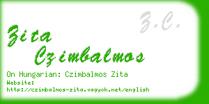 zita czimbalmos business card